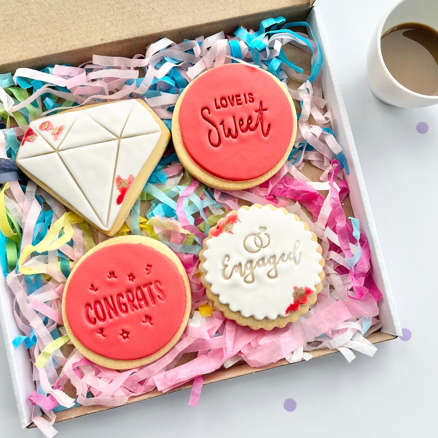 Engagement Cookie Box – Gardners Cakes