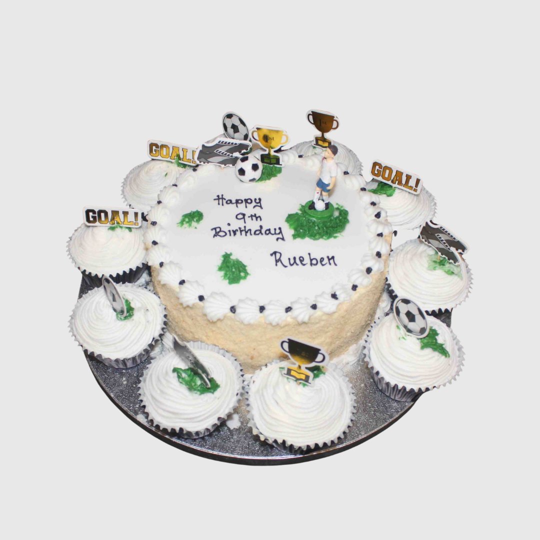 Football Cake & Cupcakes